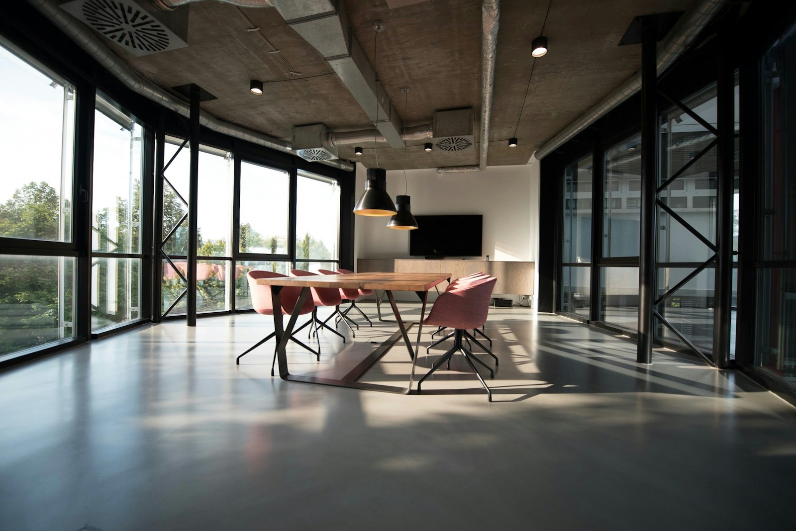 Open office workspace